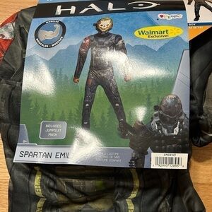 Halo Spartan Emile Costume NEW Medium 8-10 Jumpsuit Halloween